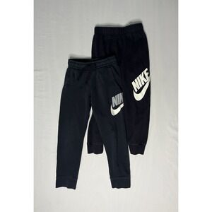 Nike Club Fleece Joggers Pants Boy's Size  Large Black Tapered Activewear Lot X2